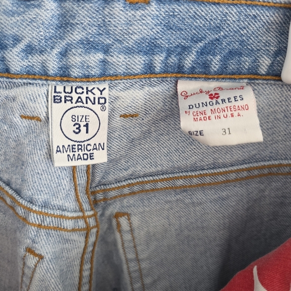 Lucky Brand Mens Dungarees 91 Relaxed Fit Light Wash Vintage Jeans USA Size 31 - Picture 8 of 9
